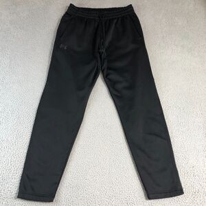 Under Armour Joggers Mens Large Black Sweatpants Sportswear Cold Gear Loose Logo